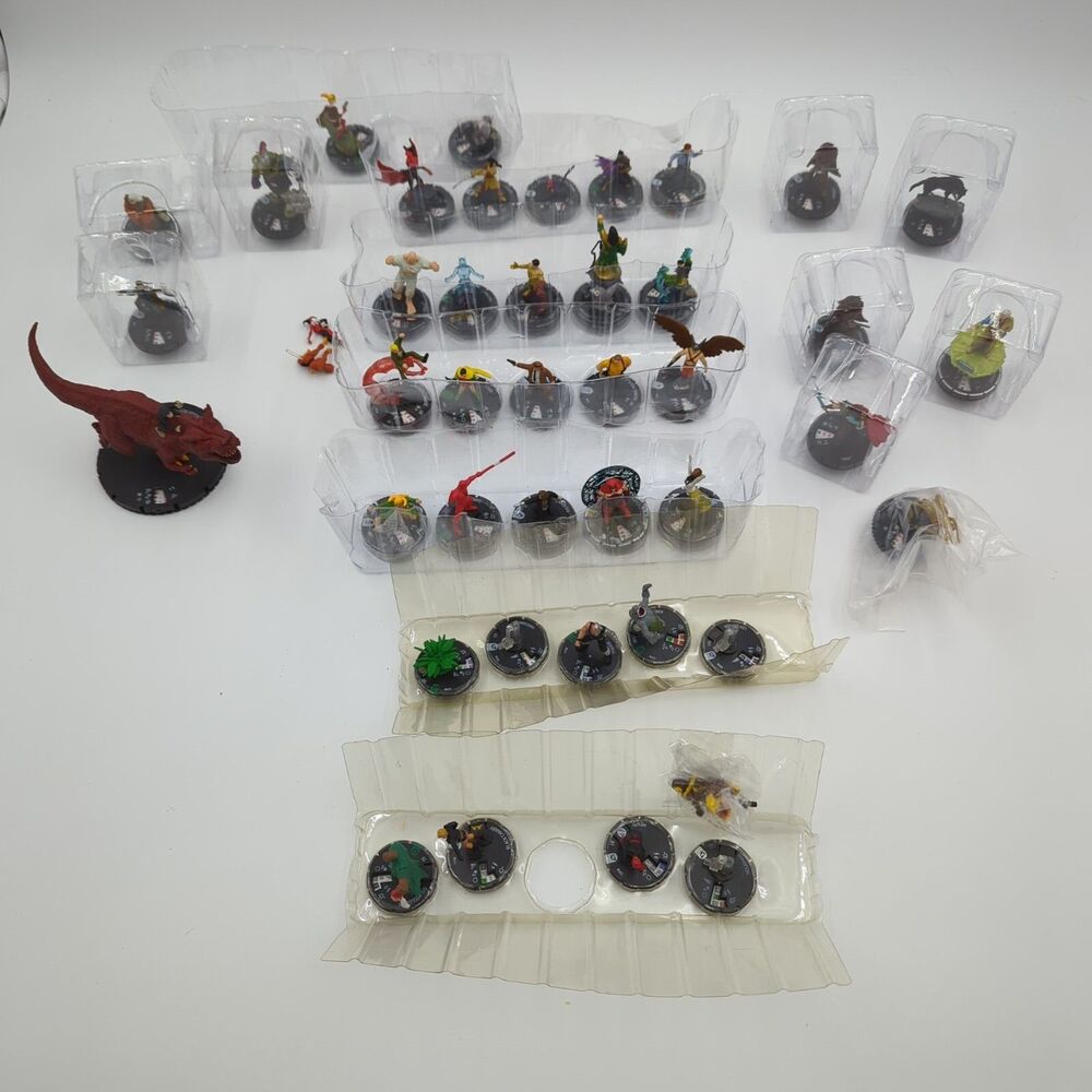Lot of 38 Wizkids Miniatures Bulk  DC & Marvel Comics Figures